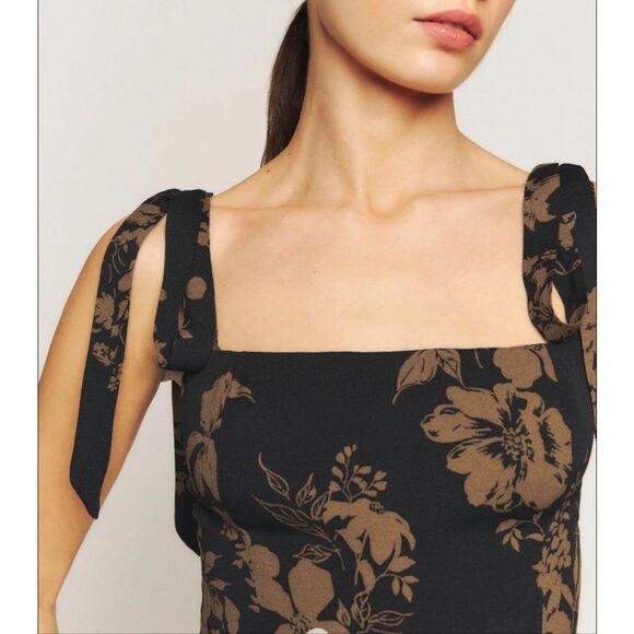 Reformation Floral Smock Back Tank Top - Picture 2 of 10